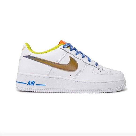 Nike Air Force 1 Low LV8 White Multi Youth 2Y Sneakers - Picture 1 of 11
